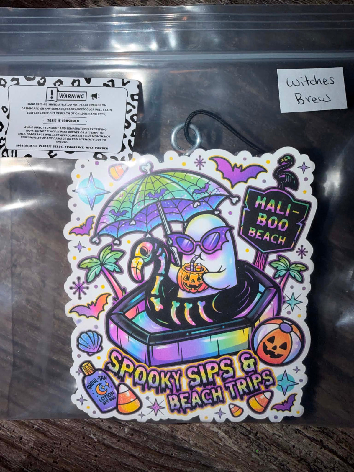 Spooky Sips & Beach Trips Scented Freshie