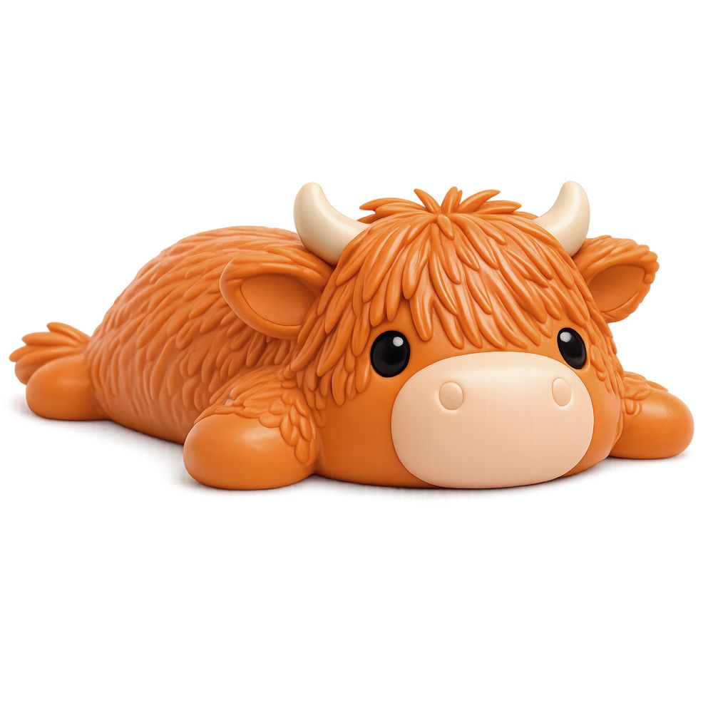 Toy cow with a white background